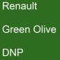 Preview: Renault, Green Olive, DNP.